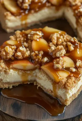 Apfel-Cheesecake mit Walnuss-Streuseln und Karamellsauce 23 Apfel-Cheesecake mit Walnuss-Streuseln und Karamellsauce