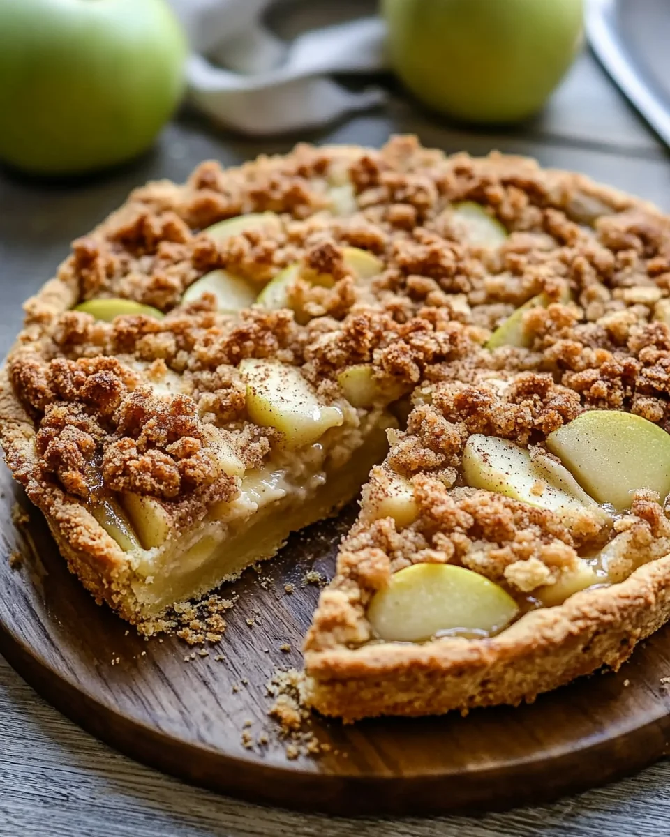 Apfelkuchen vom Blech - mit Pudding und knusprigen Streusel 20 Apfelkuchen vom Blech - mit Pudding und knusprigen Streusel
