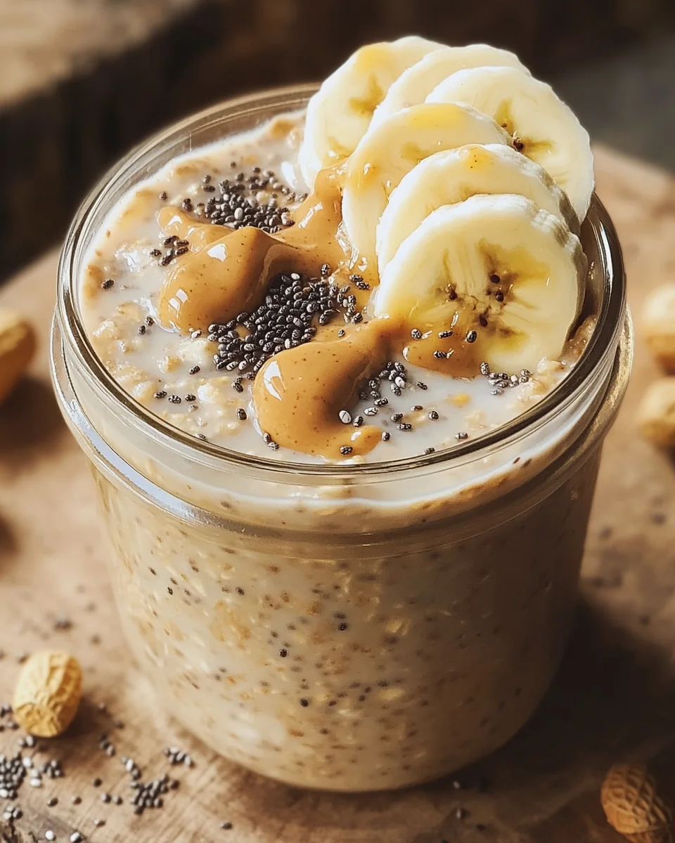 Bananen-Erdnussbutter Overnight Oats