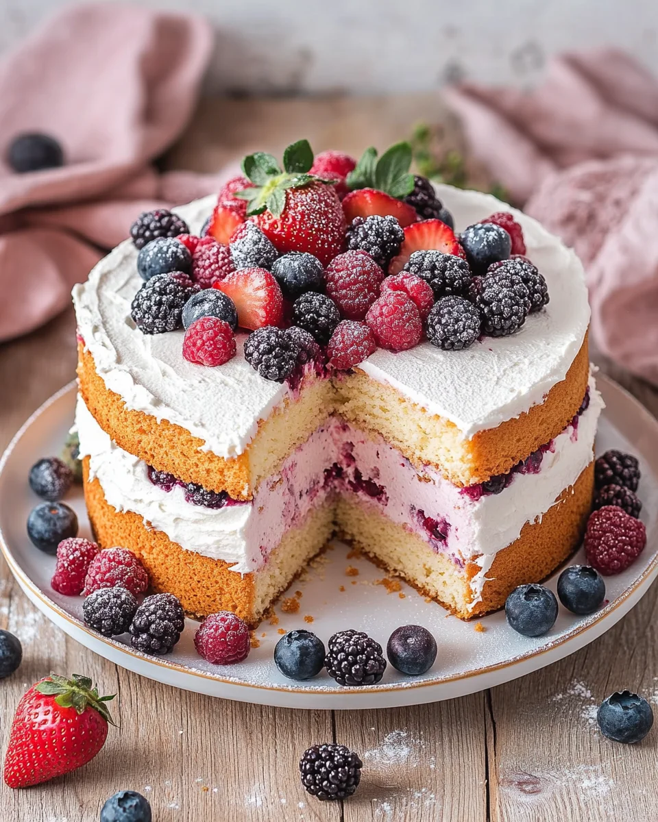 Beeren K&auml;sesahne Torte