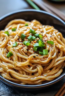 Chinesische Nudeln mit Erdnusssauce