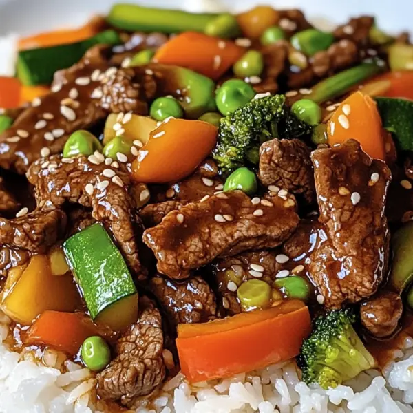 Ein Pfannengericht Teriyaki Rindfleisch mit Reis