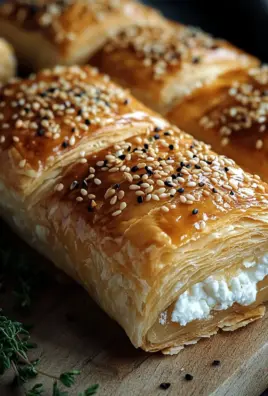 Feta im Blätterteig mit Sesam und Thymian