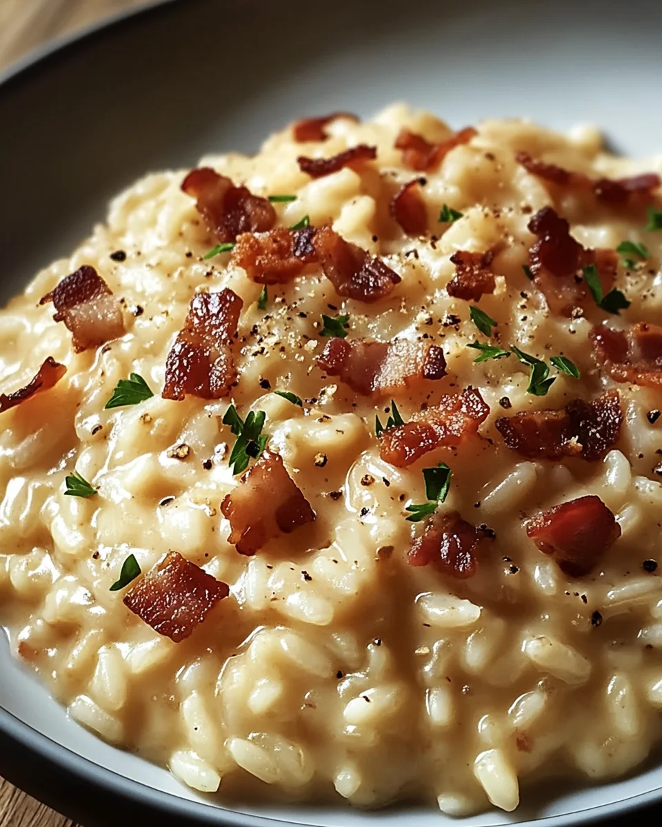 Französisches Zwiebel und Speck Risotto 22 Französisches