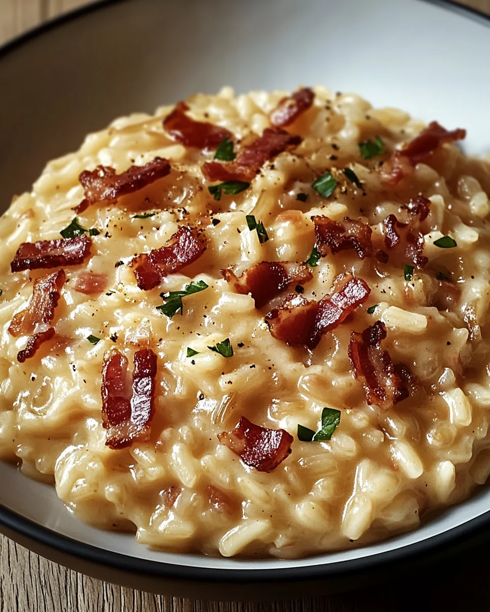 Französisches Zwiebel und Speck Risotto 24 Französisches Zwiebel und Speck Risotto