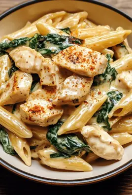 Frischkäse Spinat Hähnchen Pasta