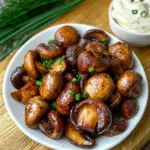 Gebratene Champignons mit KnoblauchdipGebratene Champignons mit Knoblauchdip