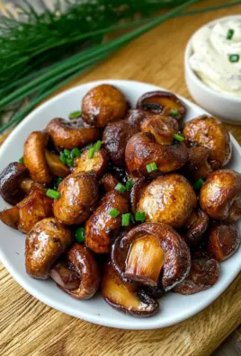 Gebratene Champignons mit KnoblauchdipGebratene Champignons mit Knoblauchdip