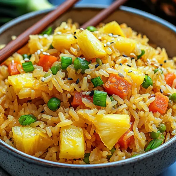 Gebratener Reis mit Ananas
