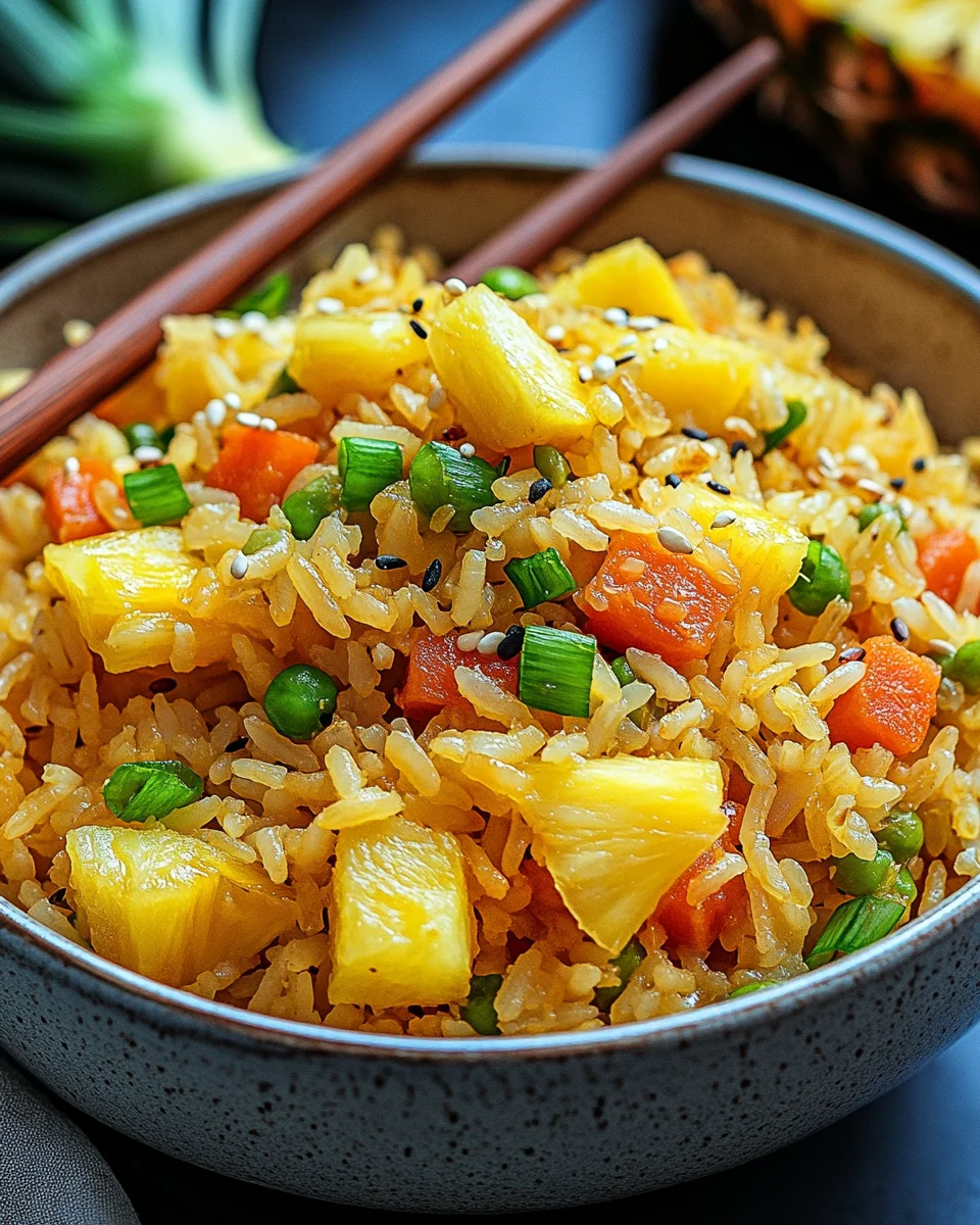 Gebratener Reis mit Ananas