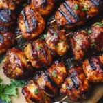 Gegrillte Honig-BBQ-Bacon-H&uuml;hnchen-Spie&szlig;e einfach zubereiten