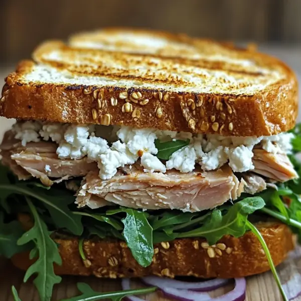 Gegrilltes Thunfisch-Sandwich mit Feta