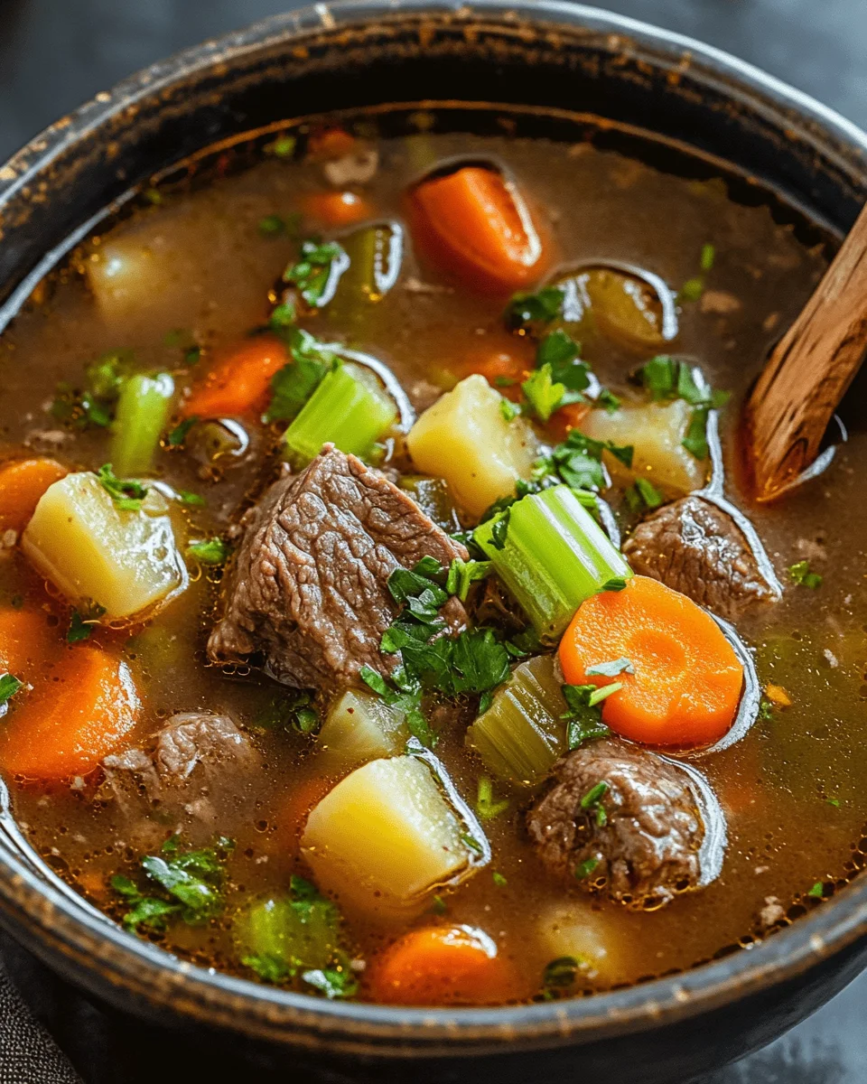 Gem&uuml;se Rindfleisch Suppe