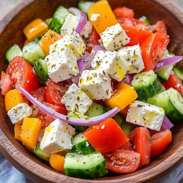 Griechischer Bauernsalat (einfaches Salat Rezept)