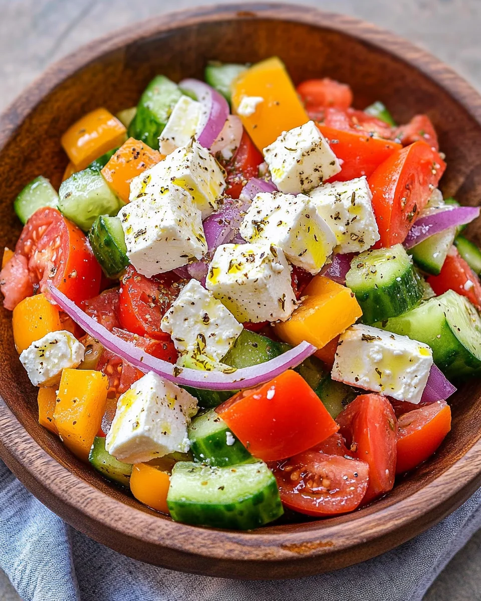Griechischer Bauernsalat (einfaches Salat Rezept)