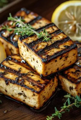 Griechischer gegrillter Tofu mit Zitrone und Thymian 27 Griechischer gegrillter Tofu mit Zitrone und Thymian