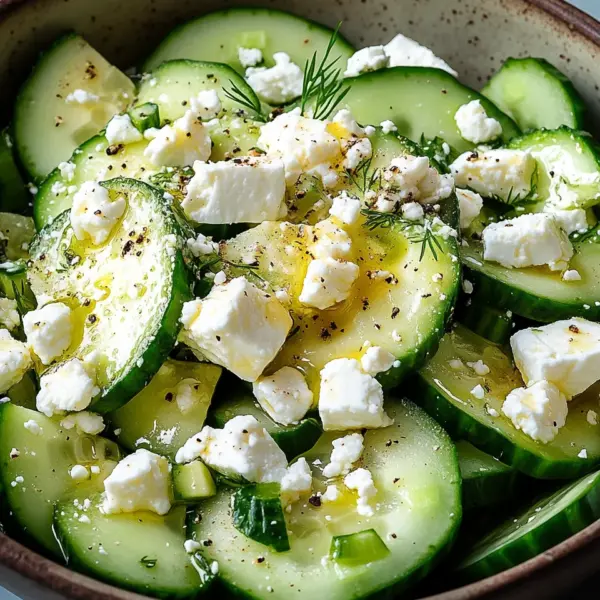 Gurken-Avocado-Salat mit Feta