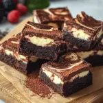K&auml;sekuchen Brownies mit Frischk&auml;se und Schokolade