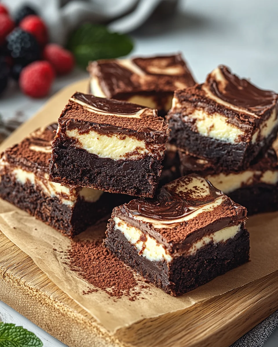 K&auml;sekuchen Brownies mit Frischk&auml;se und Schokolade
