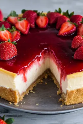 Käsekuchen mit Erdbeeren