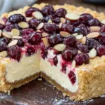 K&auml;sekuchen mit Kirschen