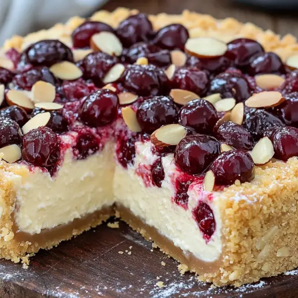 Käsekuchen mit Kirschen