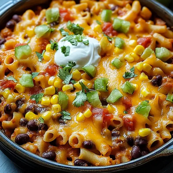 Käsiger Taco Nudelauflauf
