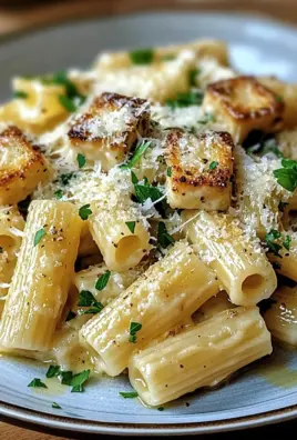 Knoblauchbutter-Hähnchen mit Rigatoni und Parmesan