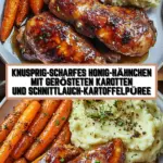 Knusprig-scharfes Honig-Hähnchen mit gerösteten Karotten und Schnittlauch-Kartoffelpüree 16 Pinterest Hidden Image