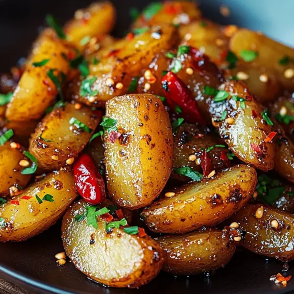 Knusprige Honig-Chili-Kartoffeln