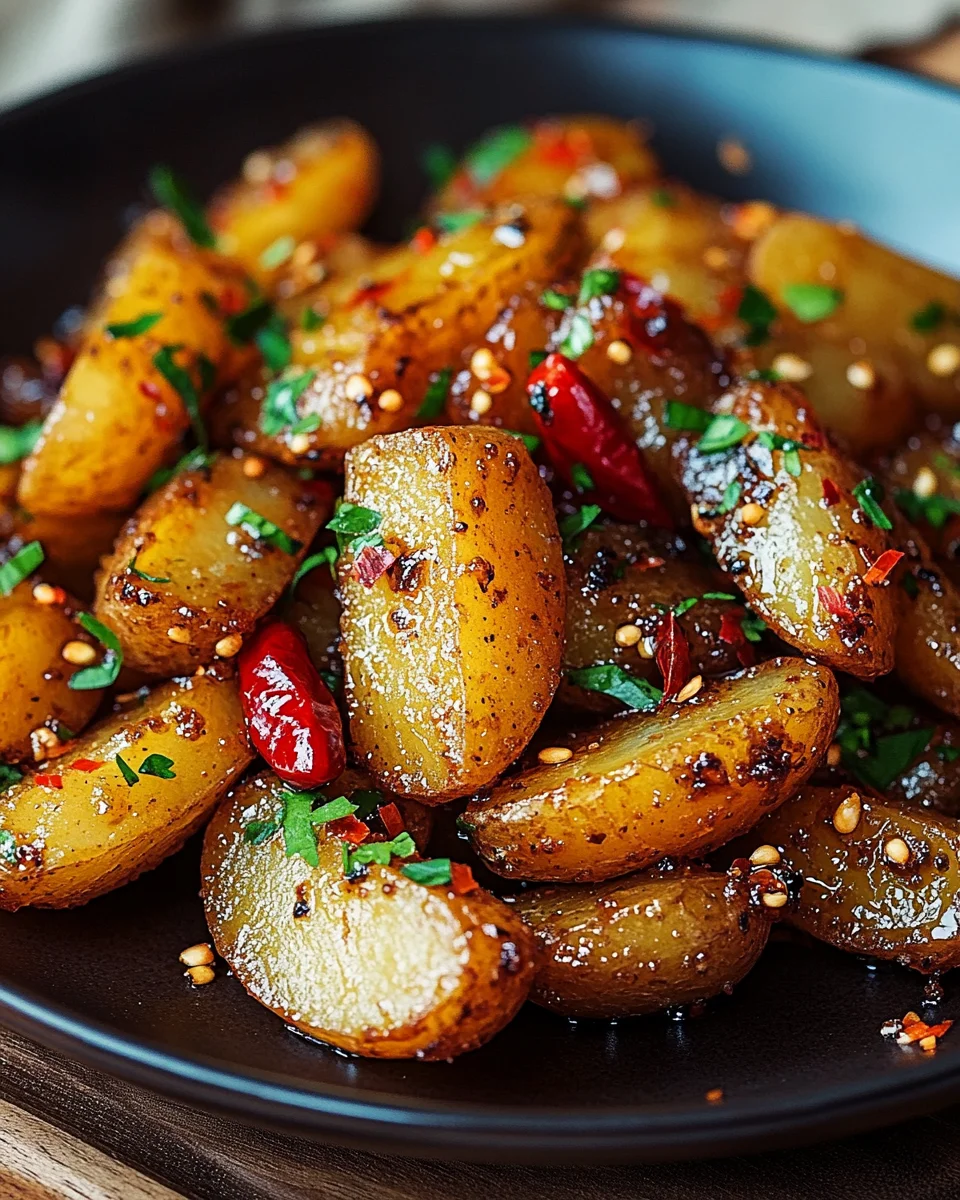 Knusprige Honig-Chili-Kartoffeln