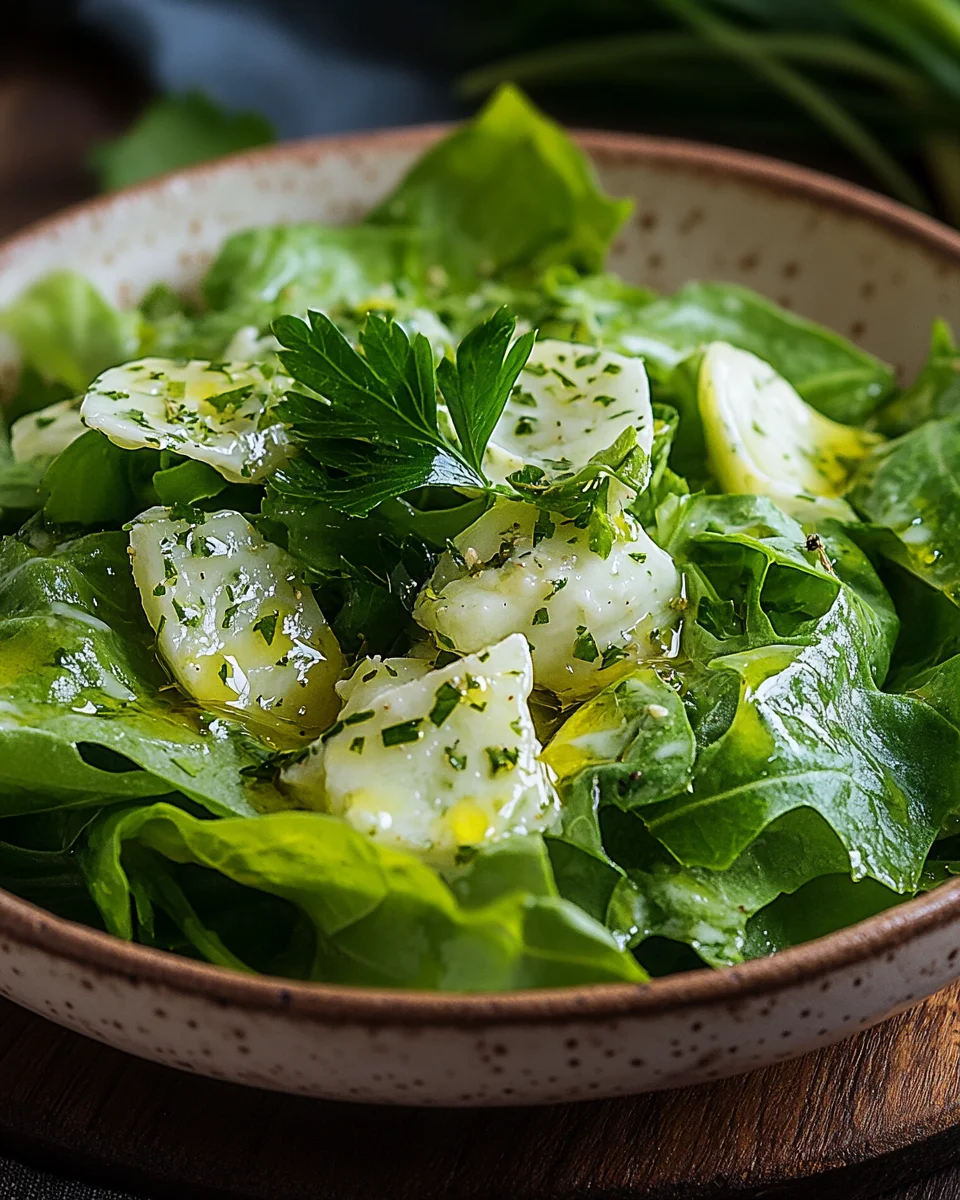 Kopfsalat mit Omas Sahne-Zitronen-Dressing