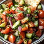 Libanesischer Tomaten Pita Salat