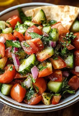 Libanesischer Tomaten Pita Salat
