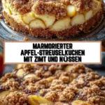 Marmorierter Apfel-Streuselkuchen mit Zimt und Nüssen 22 Pinterest Hidden Image
