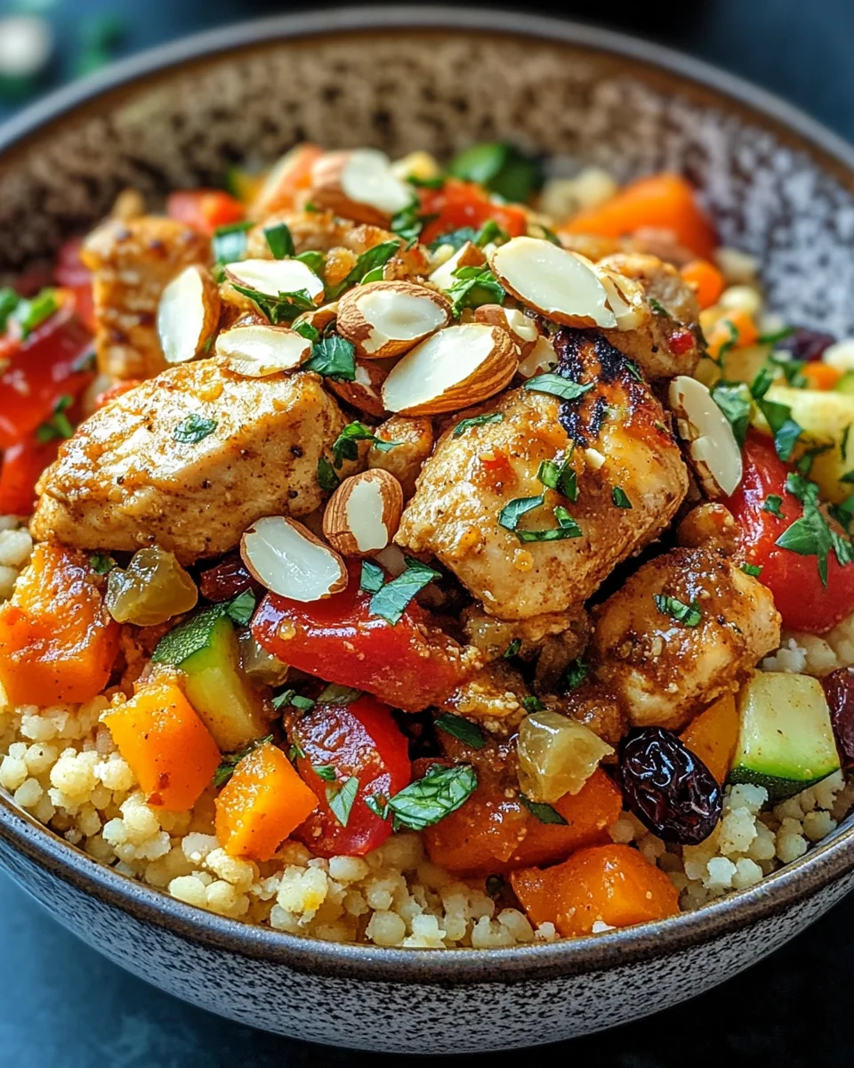 Marokkanische Hühner-Couscous-Schüssel 28 Marokkanische