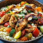 Marokkanische H&uuml;hner-Couscous-Sch&uuml;ssel