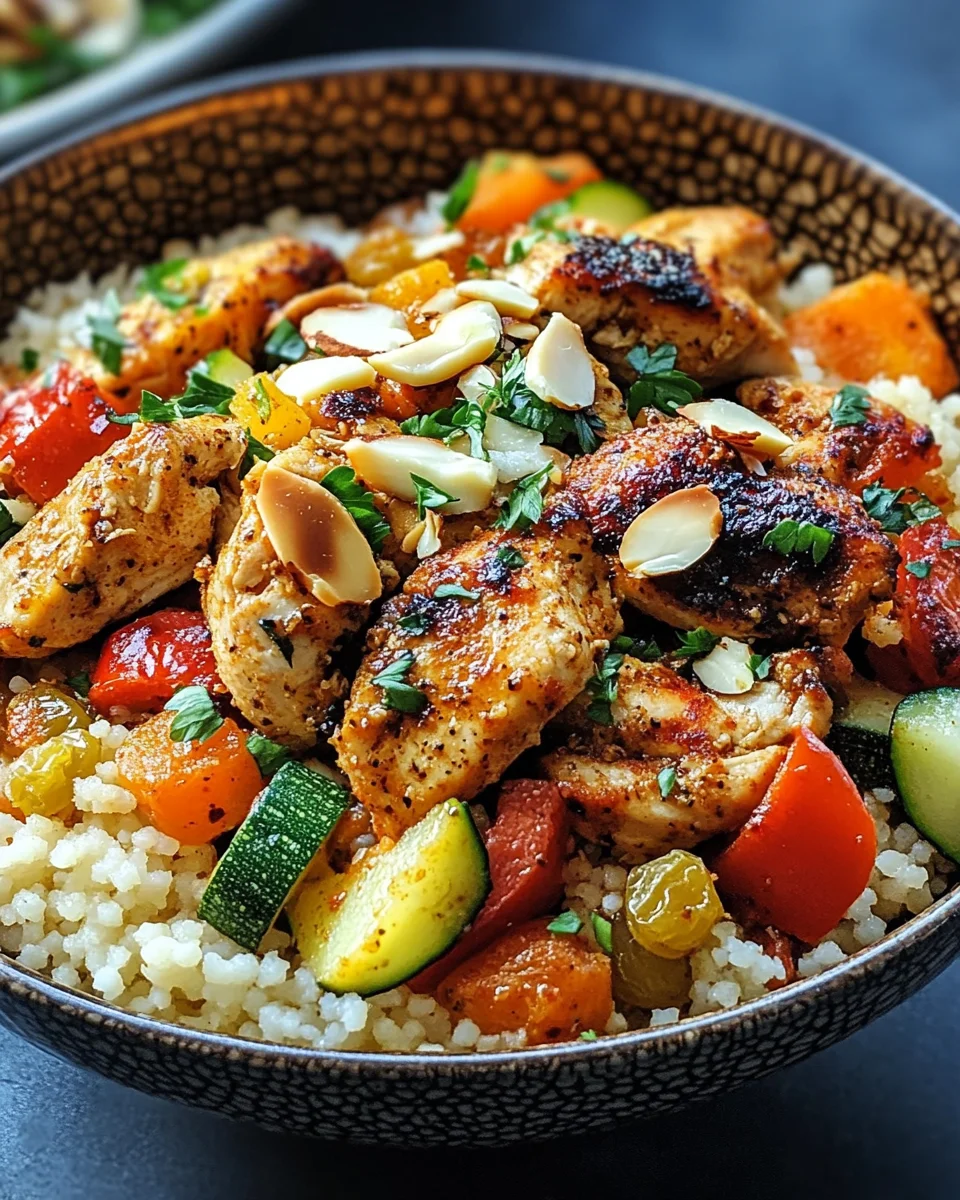 Marokkanische Hühner-Couscous-Schüssel 30 Marokkanische Hühner-Couscous-Schüssel