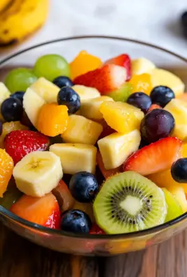 Obstsalat mit klassischem Dressing