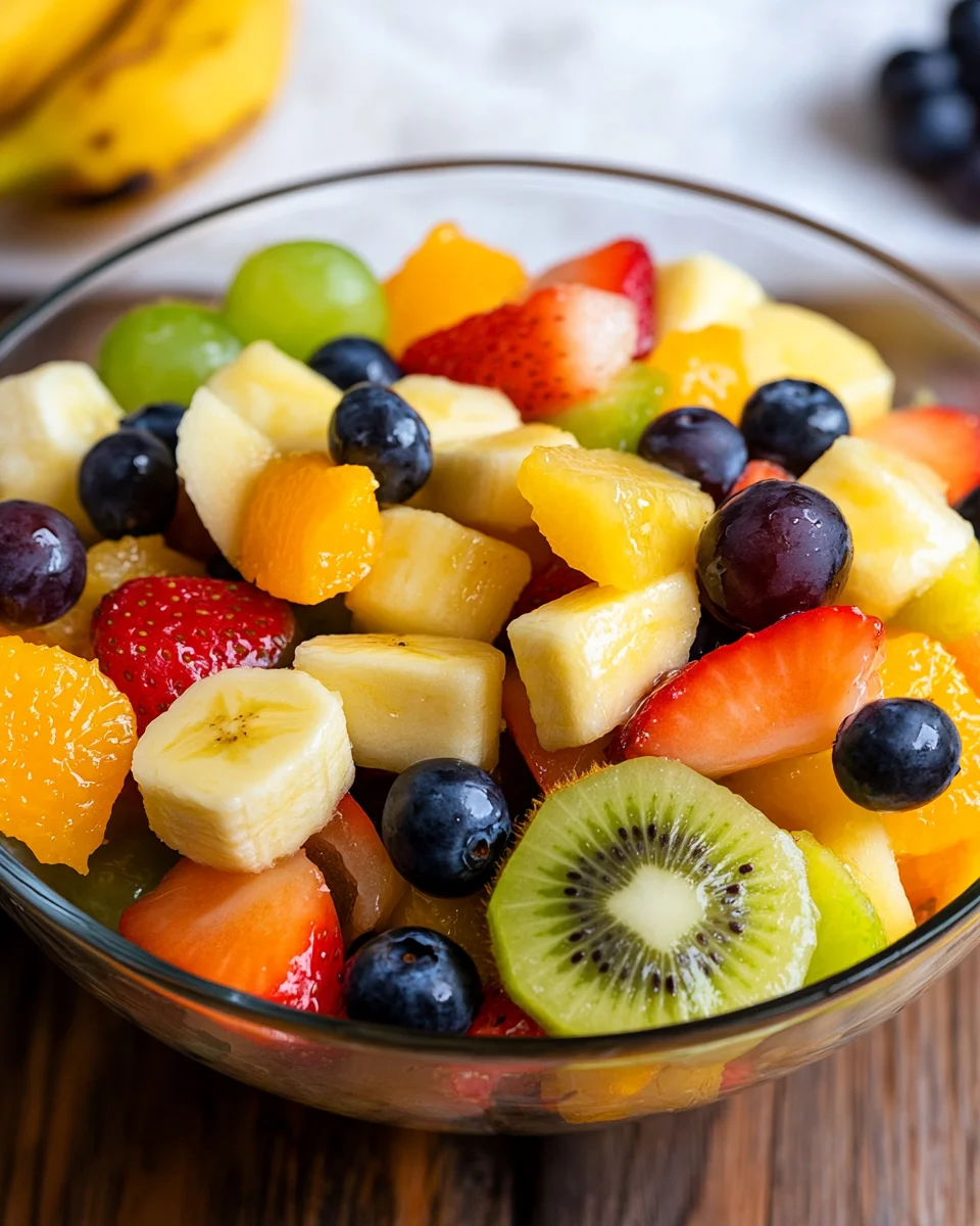 Obstsalat mit klassischem Dressing