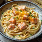 Orangen Lachs Pasta