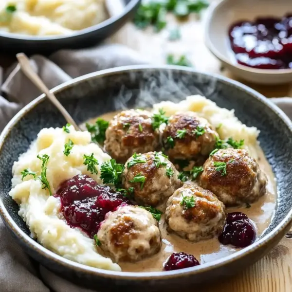 Rezept für Schwedische Köttbullar mit Rahmsauce