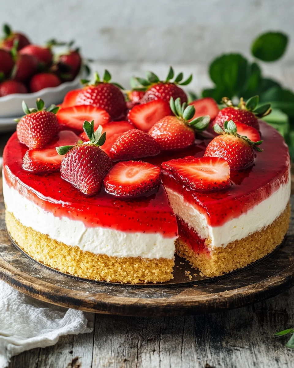 Schneller Erdbeerkuchen mit Schmand