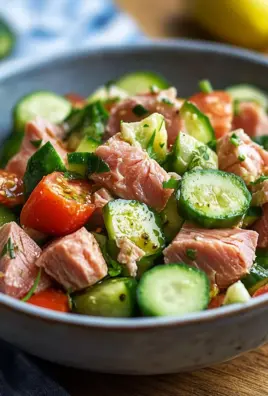 Schneller Thunfischsalat mit Gurke und Tomate
