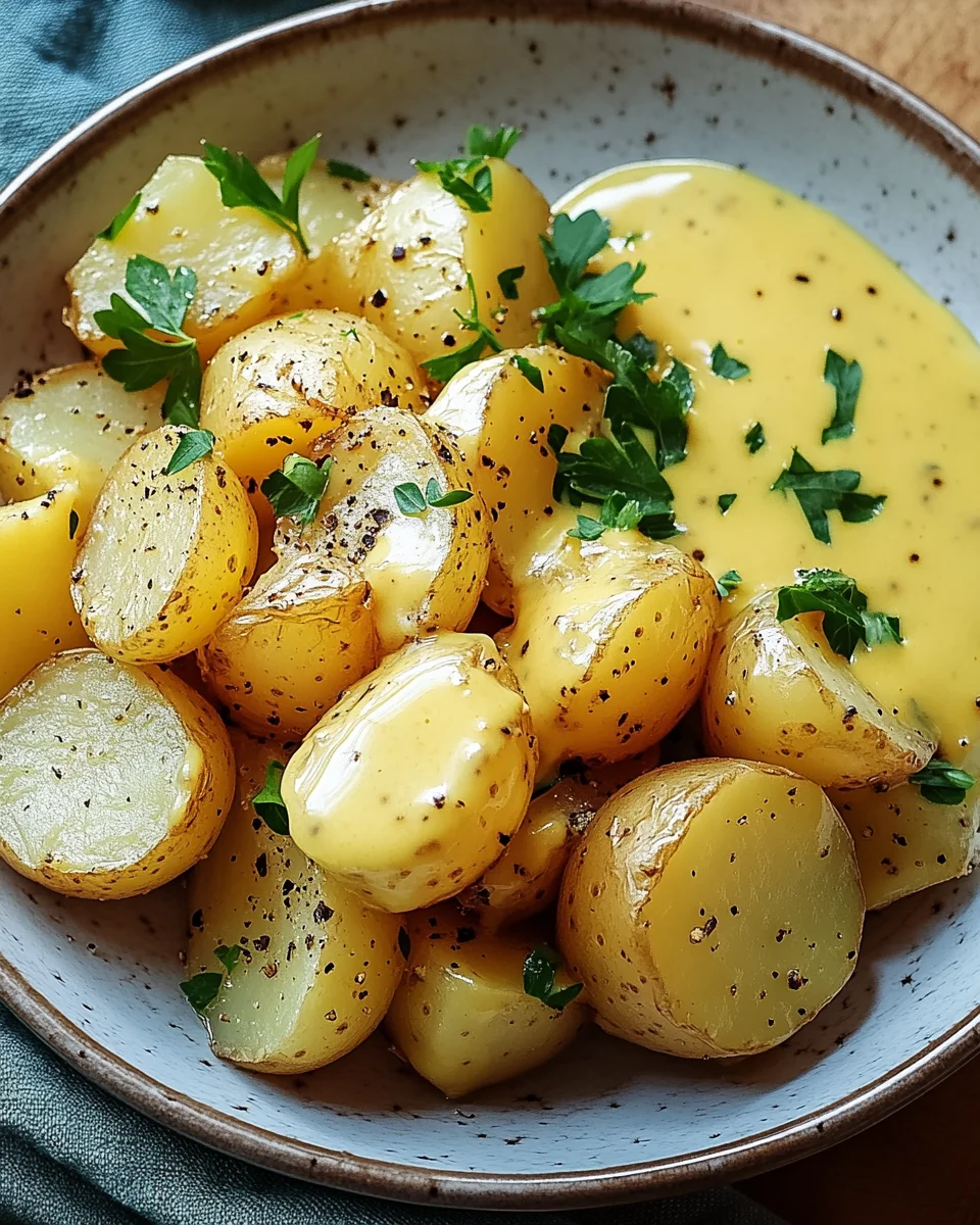 Senfsauce mit Salzkartoffeln