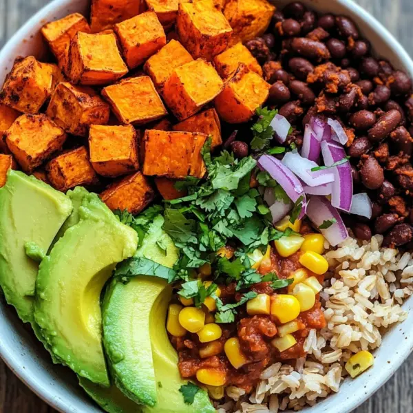 Süßkartoffel Burrito Bowl