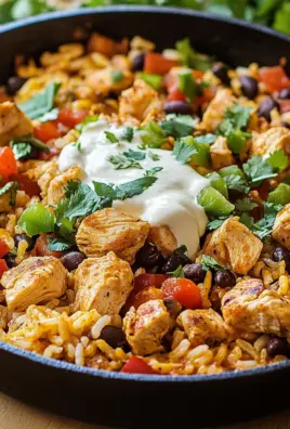 Taco-Pfanne mit Huhn und Reis