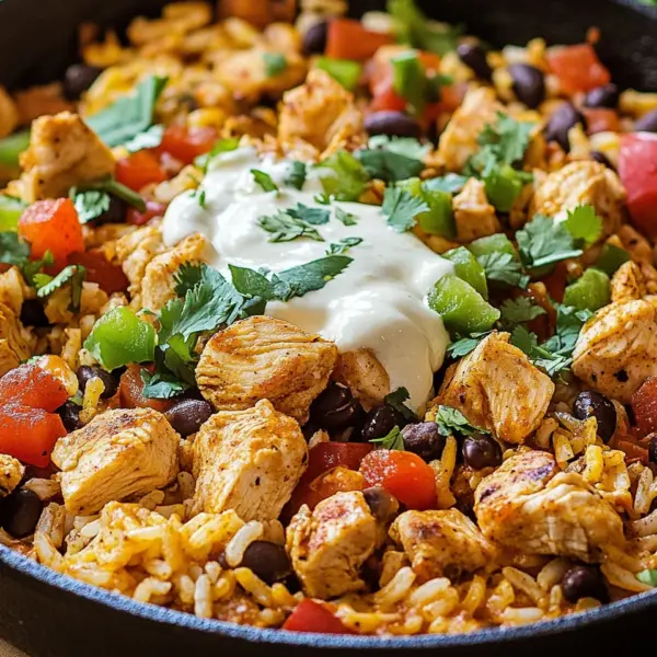 Taco-Pfanne mit Huhn und Reis