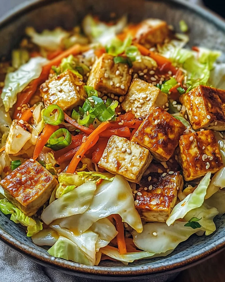 Tofu Kohlgem&uuml;se Pfanne