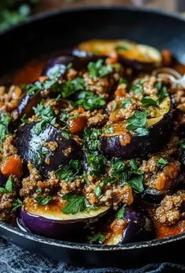 Türkische Auberginen-Hackfleisch-Pfanne